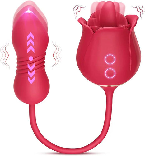 Rose Massager, Dual Motor Rechargeable For Pain Relief, Waterproof